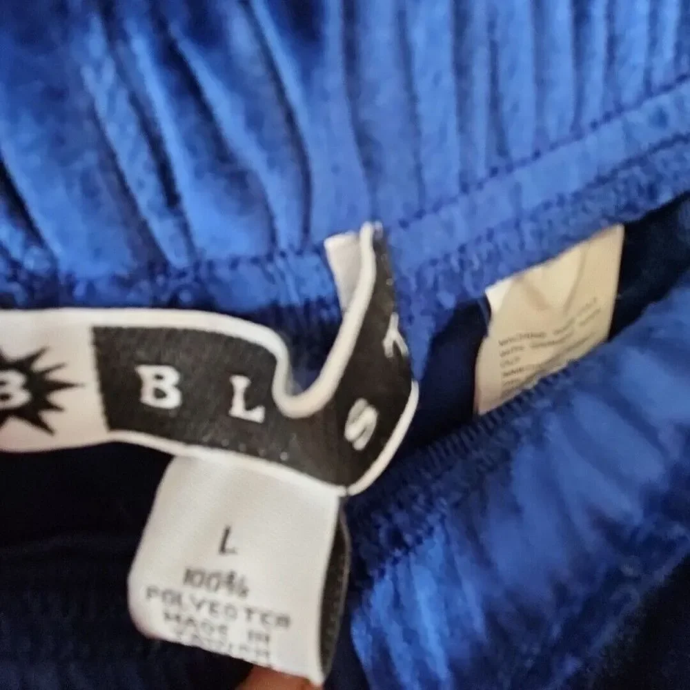 Vintage Blast Women's LG  3 Piece Velour Blue Track Suit Pockets Shoulder Pads - Picture 12 of 16